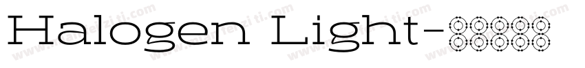 Halogen Light字体转换